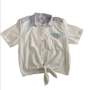 Cricket Lane | Vintage 80’s Pastel Colors White Shoulder Pads M/L